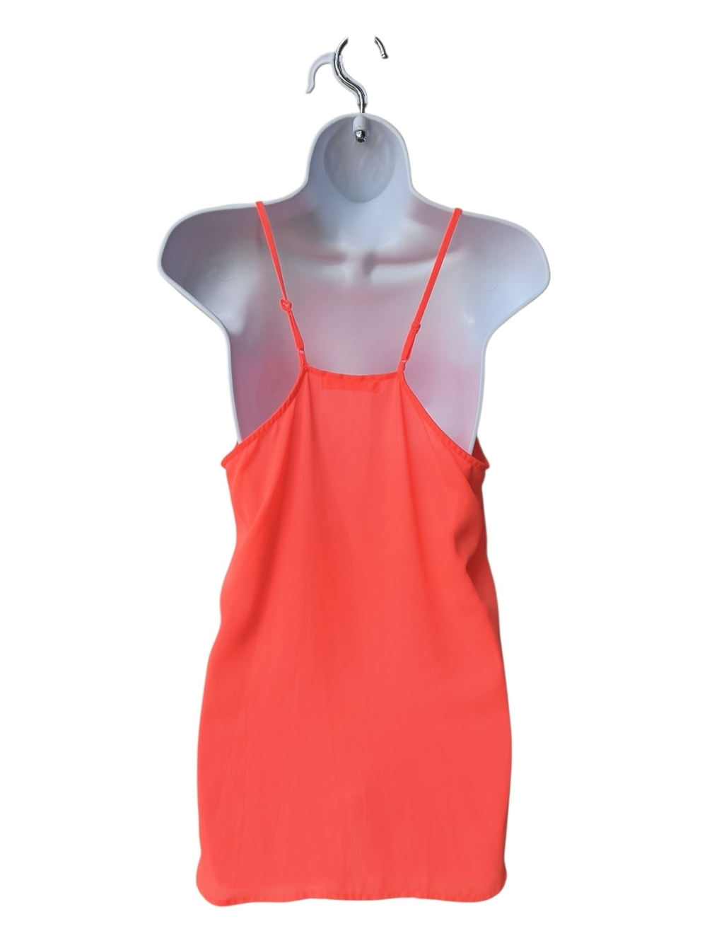 Lulumari Neon Orange Adjustable Spaghetti Strap Sparkle Camisole M - Picture 2 of 7